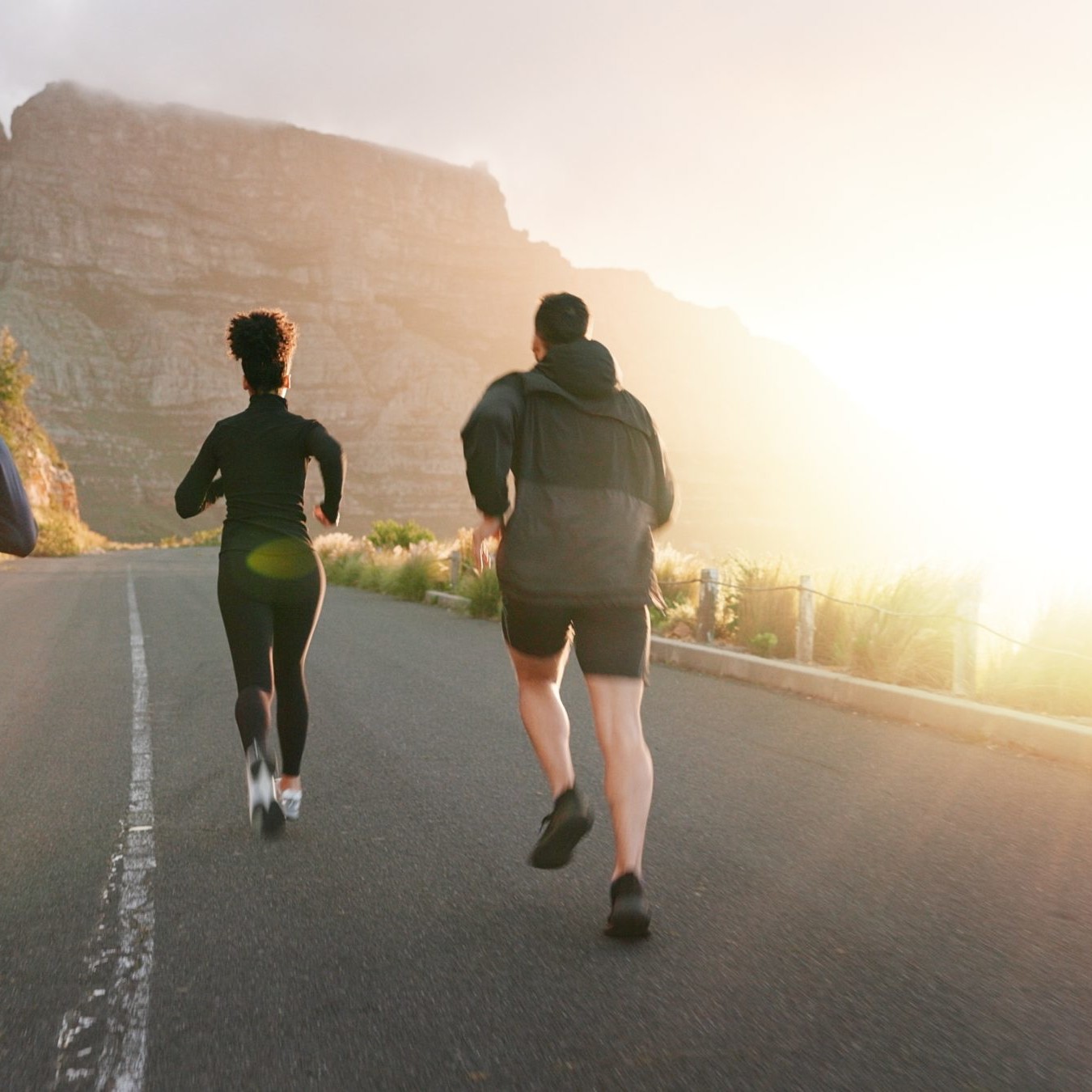 Image of a group of people running