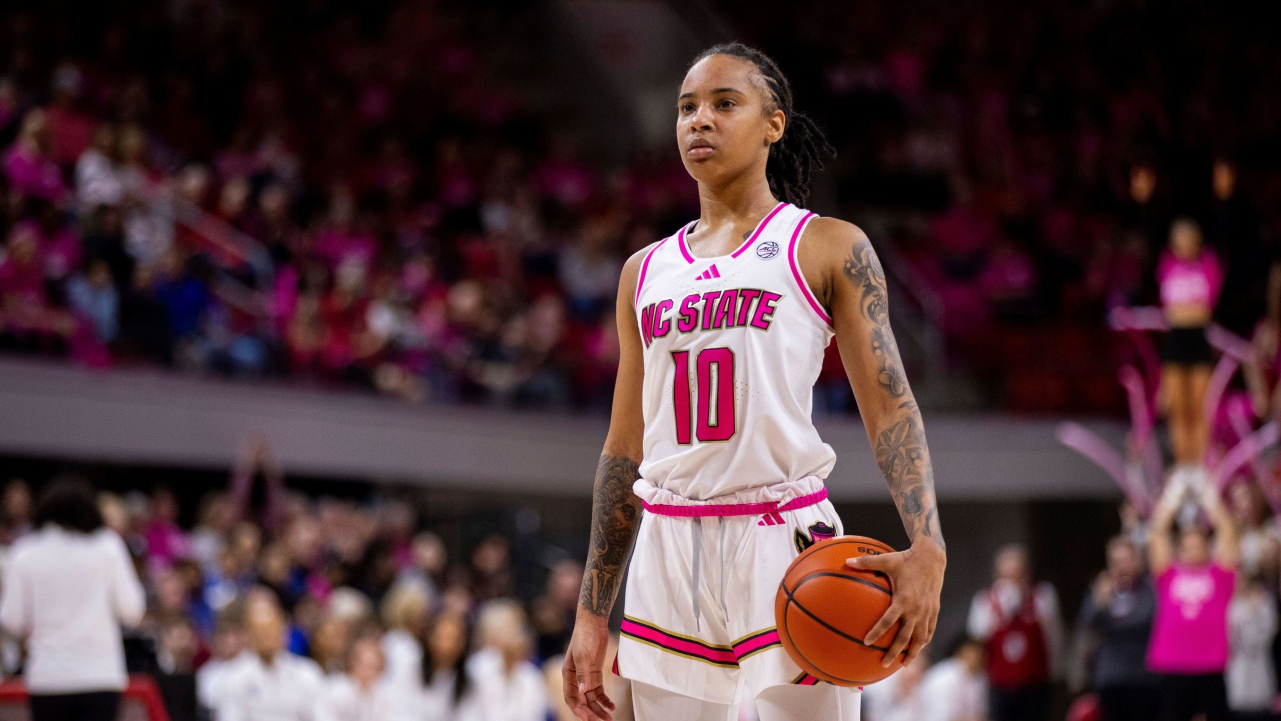 Image of female basketball player standi