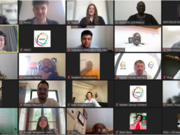 Screenshot of ANOC workshop attendees on online call