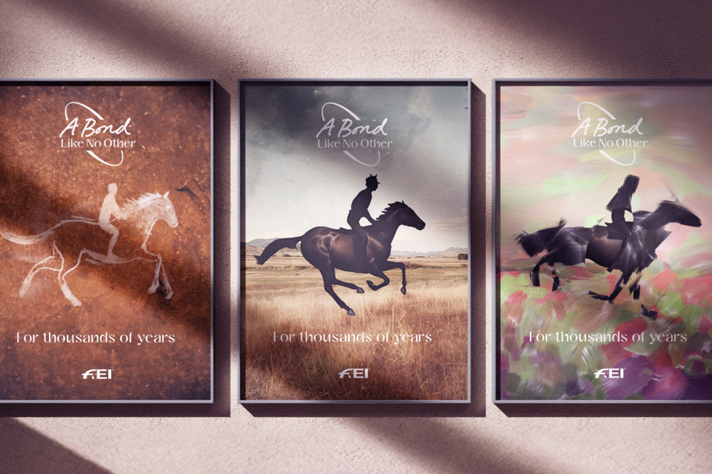 Three A Bond Like No Other photo frames with three different poster designs