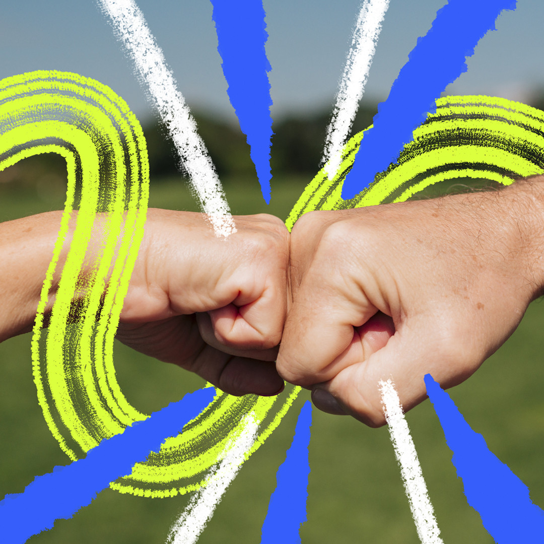 Power of respect graphic of a first bump