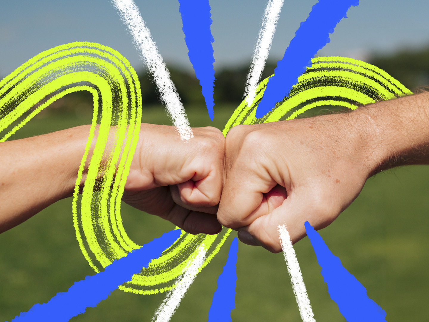 Power of respect graphic of a first bump