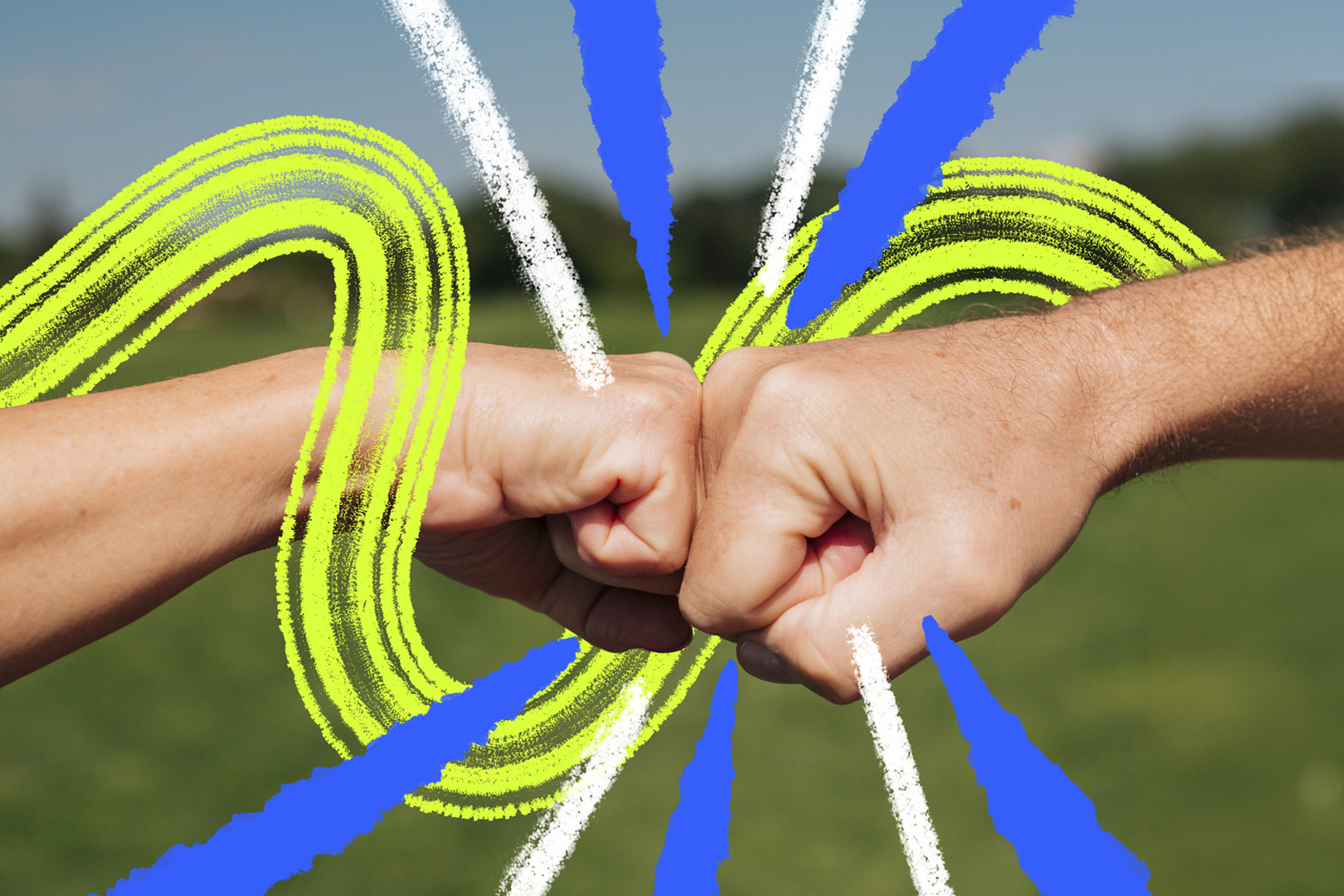 Power of respect graphic of a first bump
