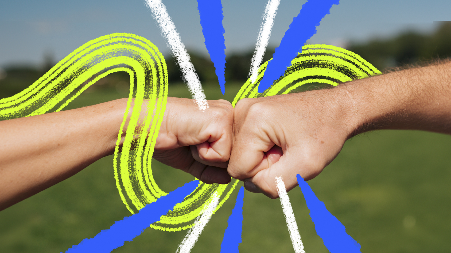 Power of respect graphic of a first bump