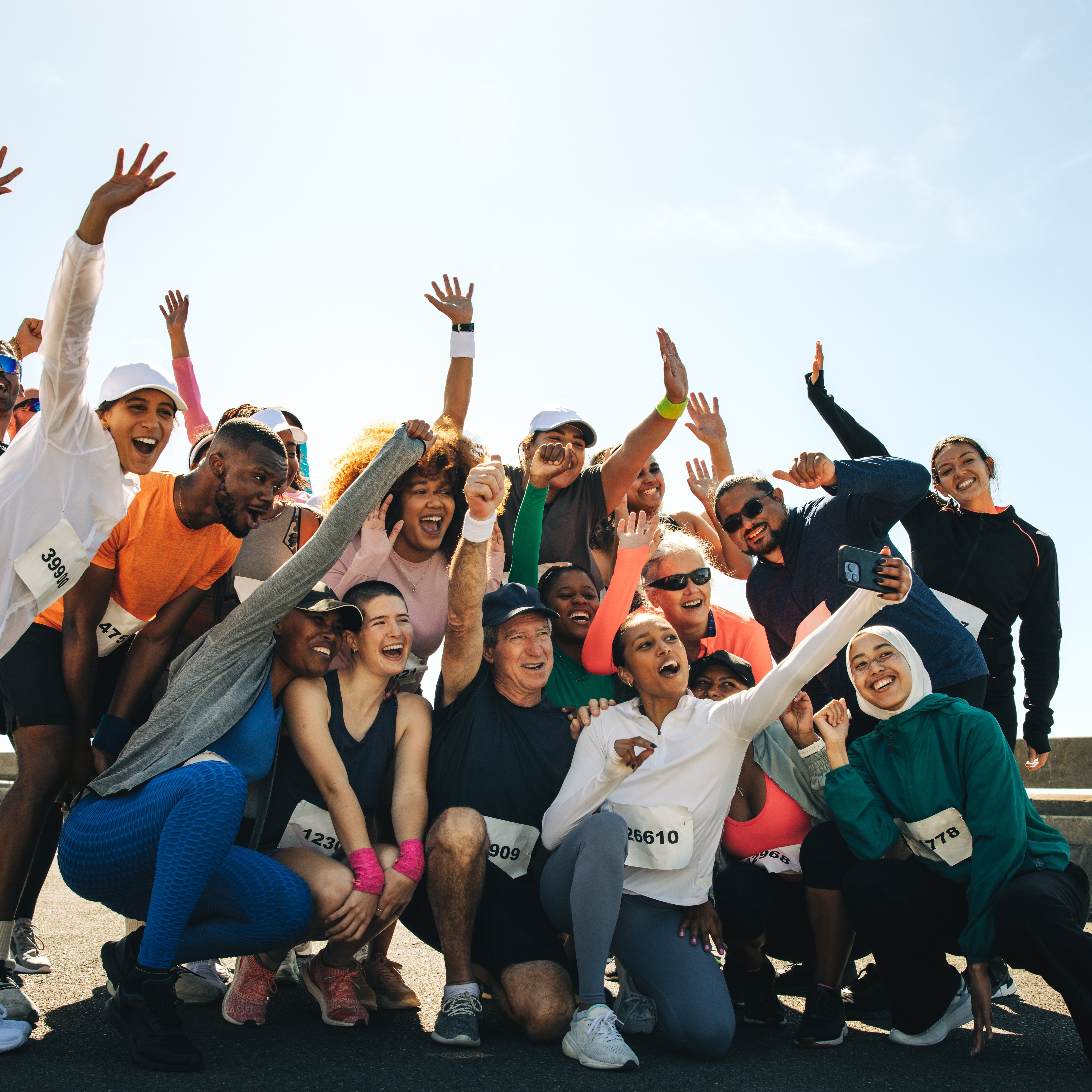 Picture of group of runners taking a selfie