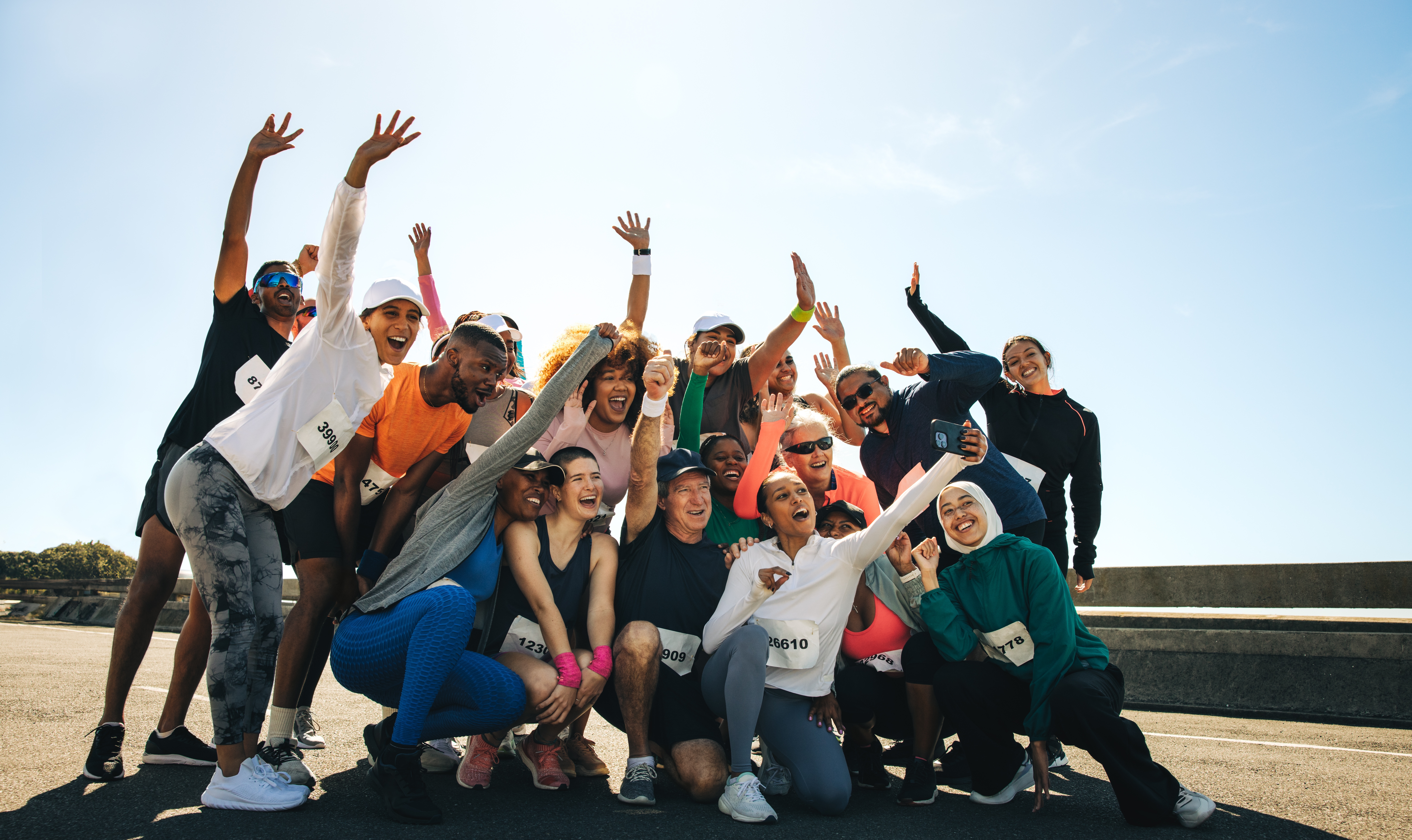 Picture of group of runners taking a selfie