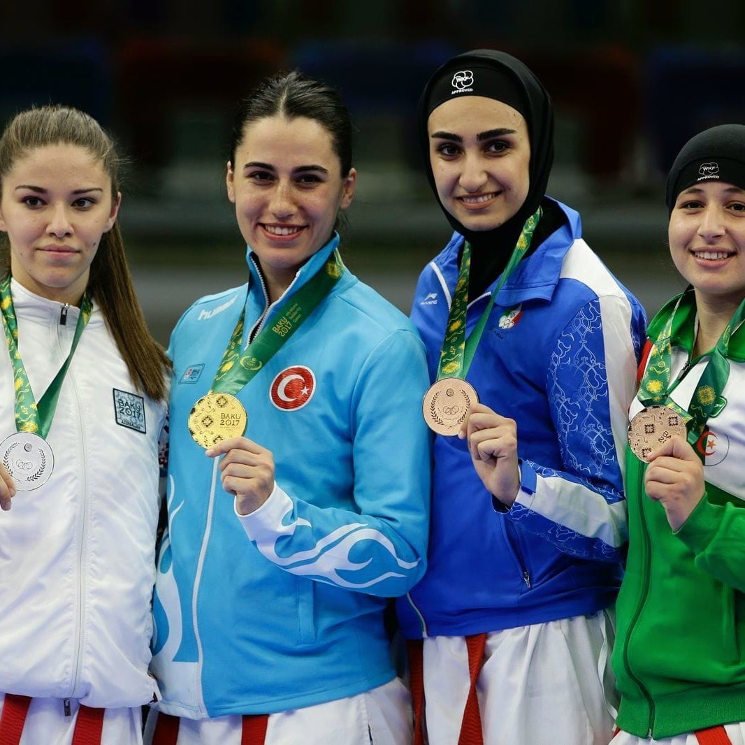 4 female medallists at the Baku 2017 Islamic Solidarity Games - ISSA