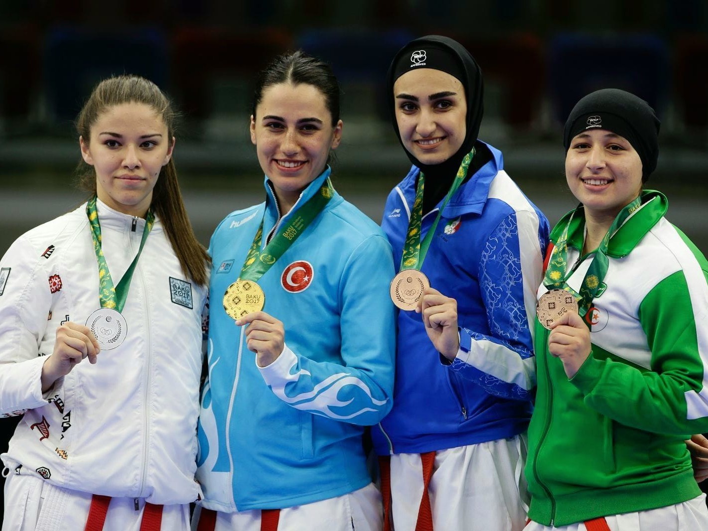 4 female medallists at the Baku 2017 Islamic Solidarity Games - ISSA
