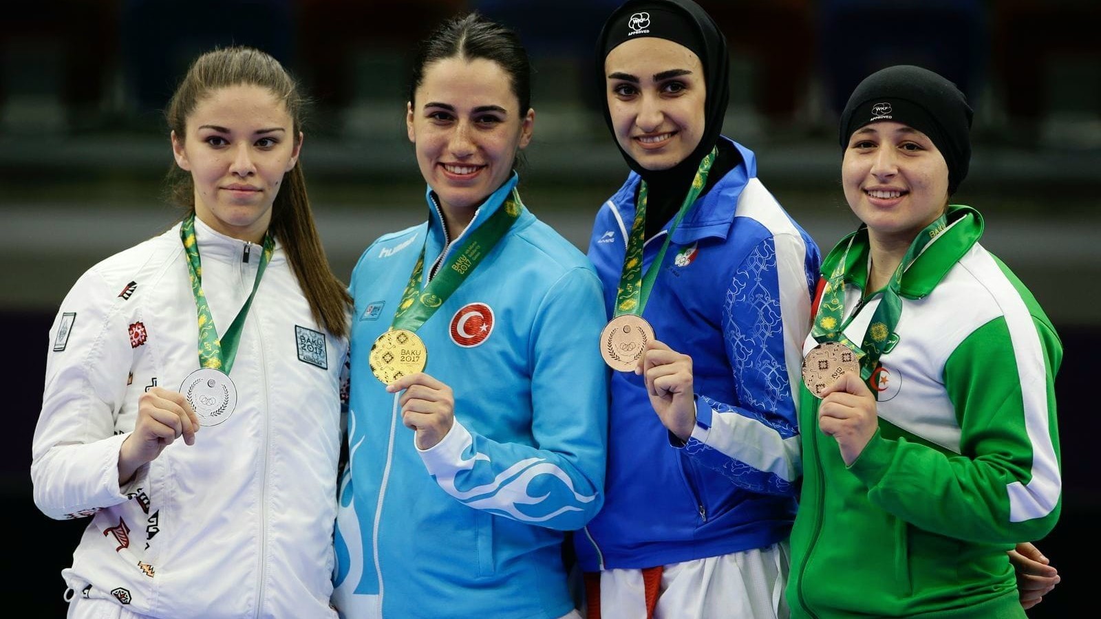 4 female medallists at the Baku 2017 Islamic Solidarity Games - ISSA