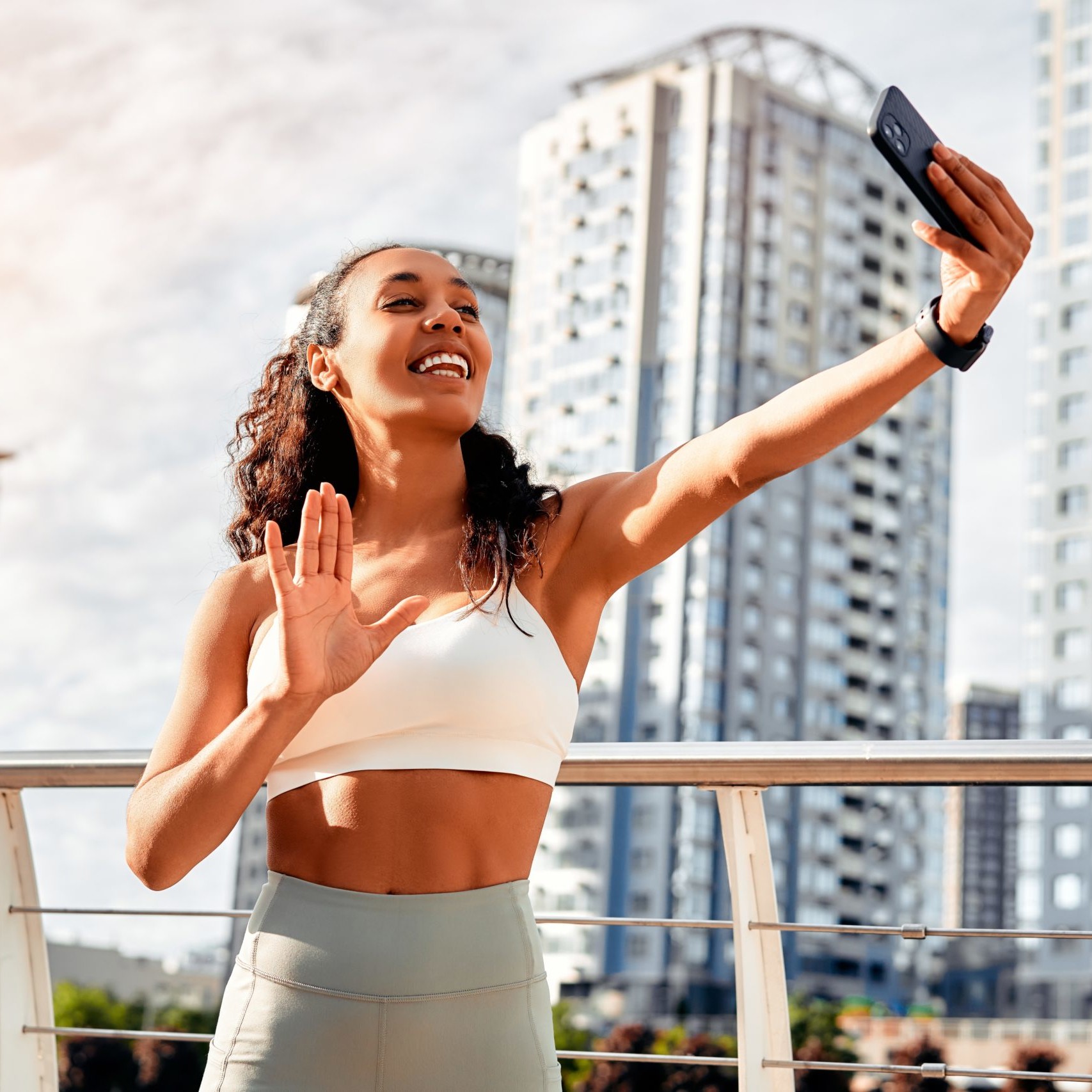 female running influencer