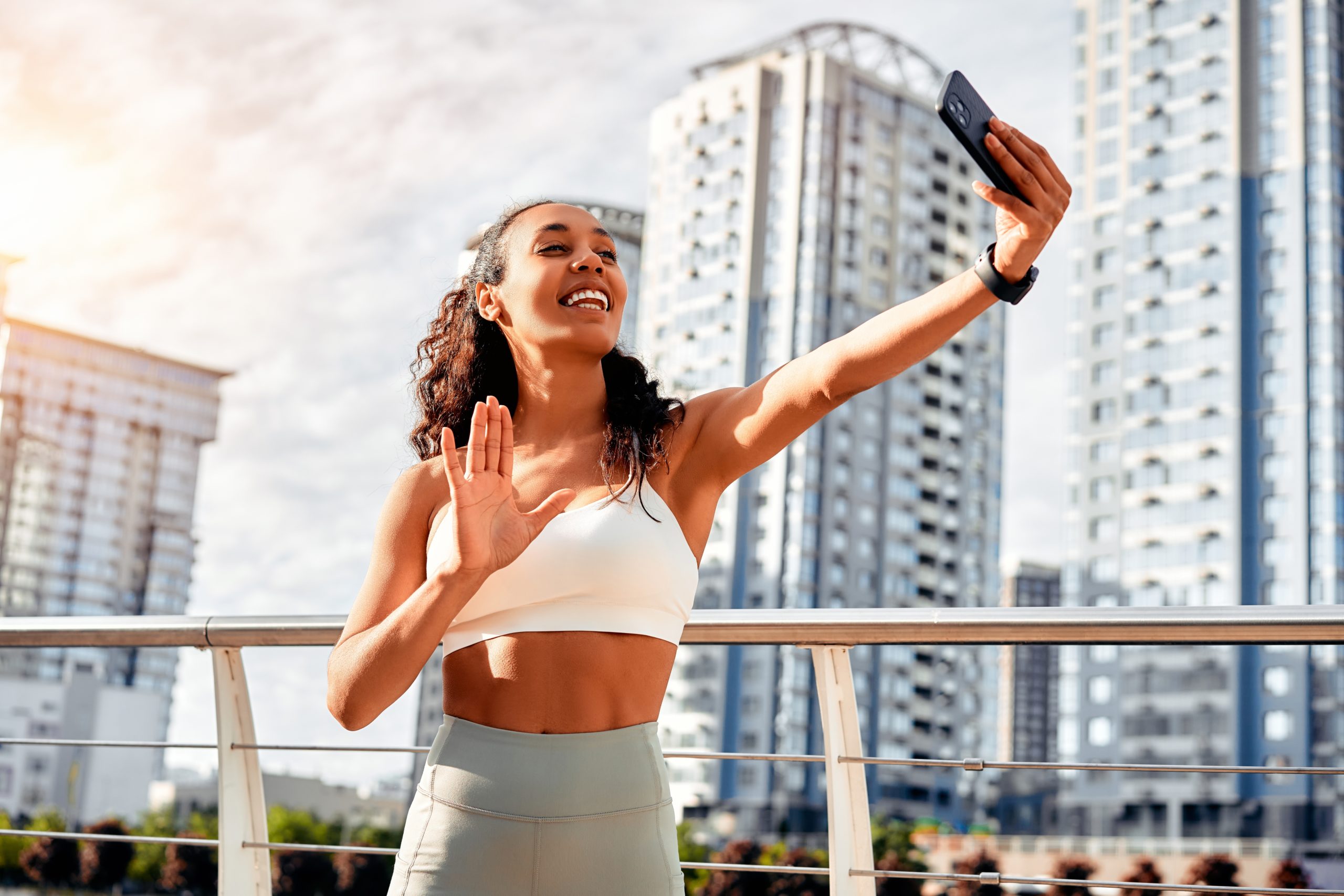 female running influencer